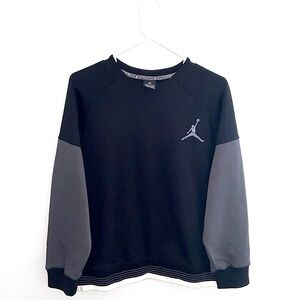 Jordan Boys Fleece Black Grey Sweatshirt Size XL